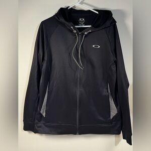 Oakley Black Regular Fit Hoodie full zip hooded sweatshirt men’s size large